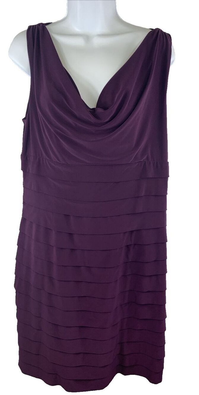 American Living Plum Purple Layer Tiered Romantic Y2K Dress Women's Size 12